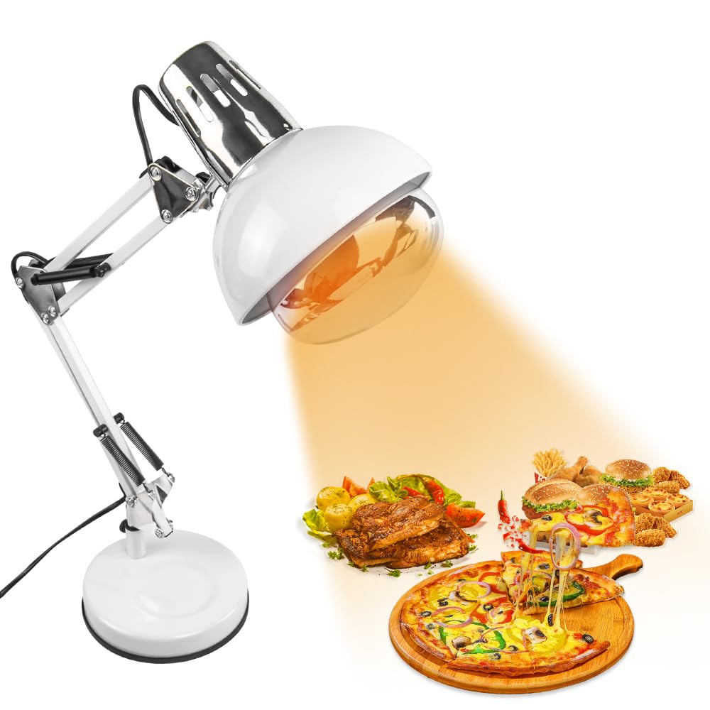 DUEBEL Speisenwärmer Elektrisch Lampe – Warmhaltelampen für Speisen, Perfekte Gastro Wärmelampe für Buffet & Catering | Ideal für Restaurants, Feste & Imbissstände