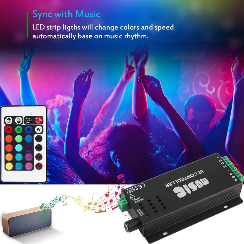 Amazon.co.jp : RGBZONE RGB 4ピン LEDコントローラー、DC12-24V LED