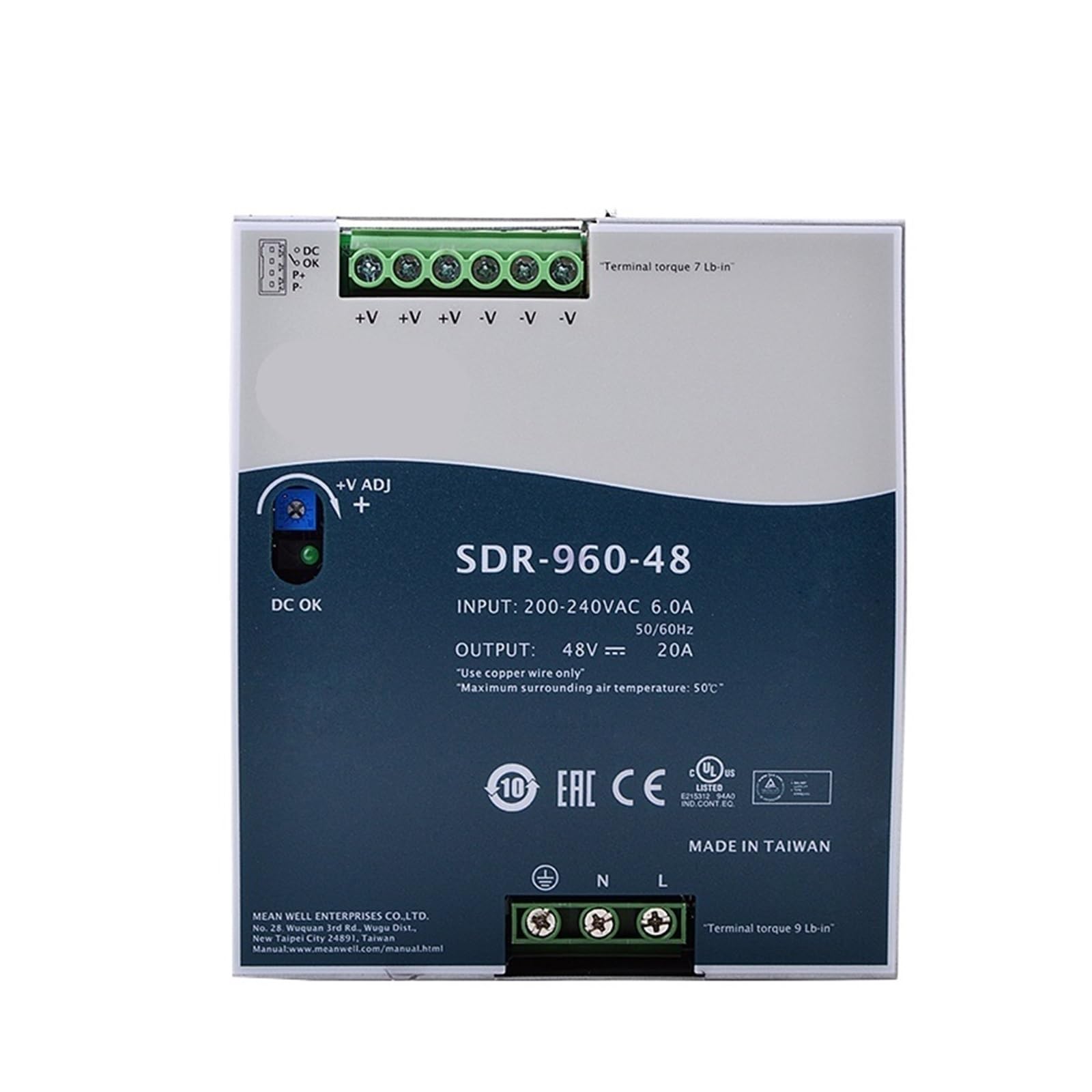 SWEWDSQG SDR-960-24V 40A SDR-960-48V 20A 960W Single industrial Power Supply(SDR-960-48)