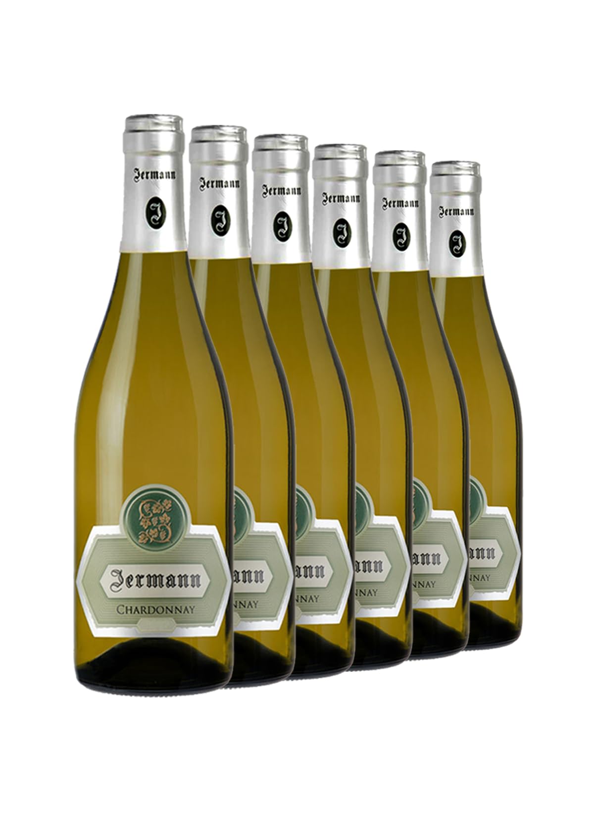 Jermann | Premiumwein für Genießer | Chardonnay Weisswein Venezia Giulia IGT | Italienisches Weinpaket trocken | 6 x 0,75 l | inkl. LOVEVINO Silver Button Sticker