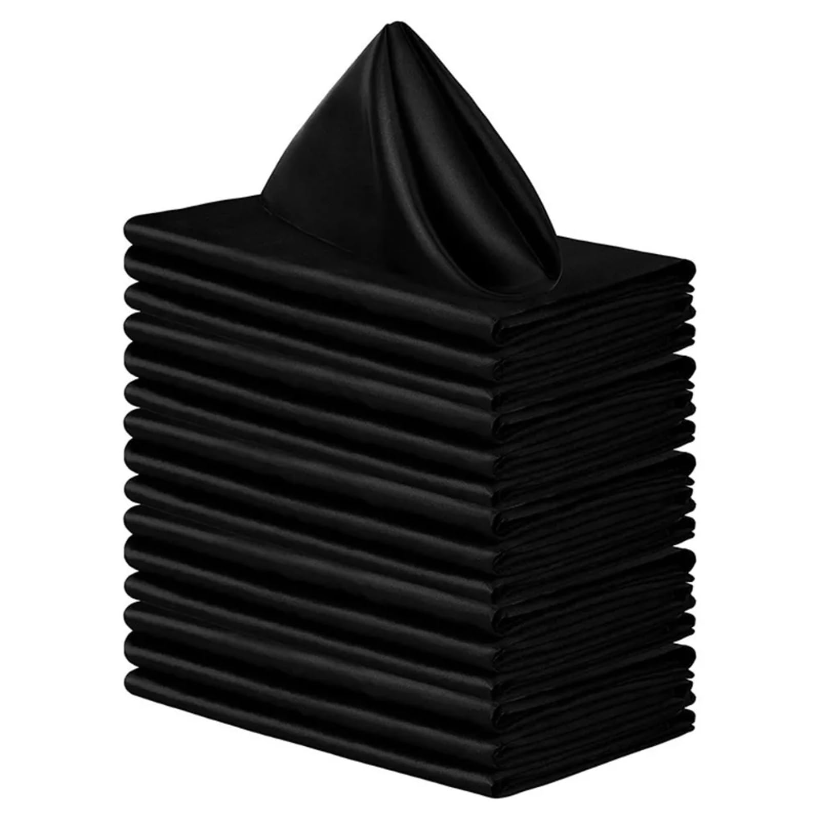 Table Napkins 10pcs 30x30cm Parties Supplies Satin Napkin Soft Washable Dinner Napkins Reusable Table Hotel(White)