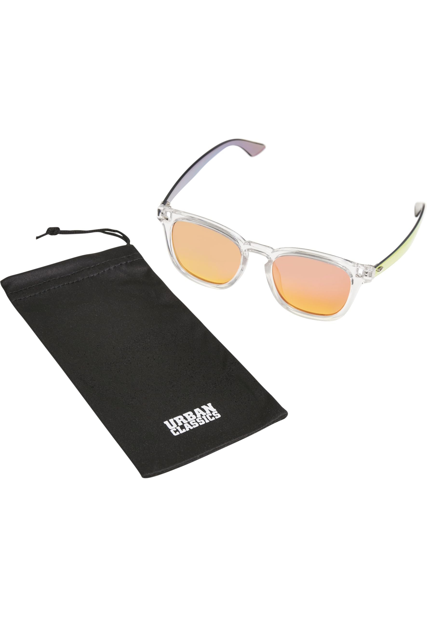 Urban Classics Unisex's 109 Sunglasses Uc, Transparent/Red, One Size