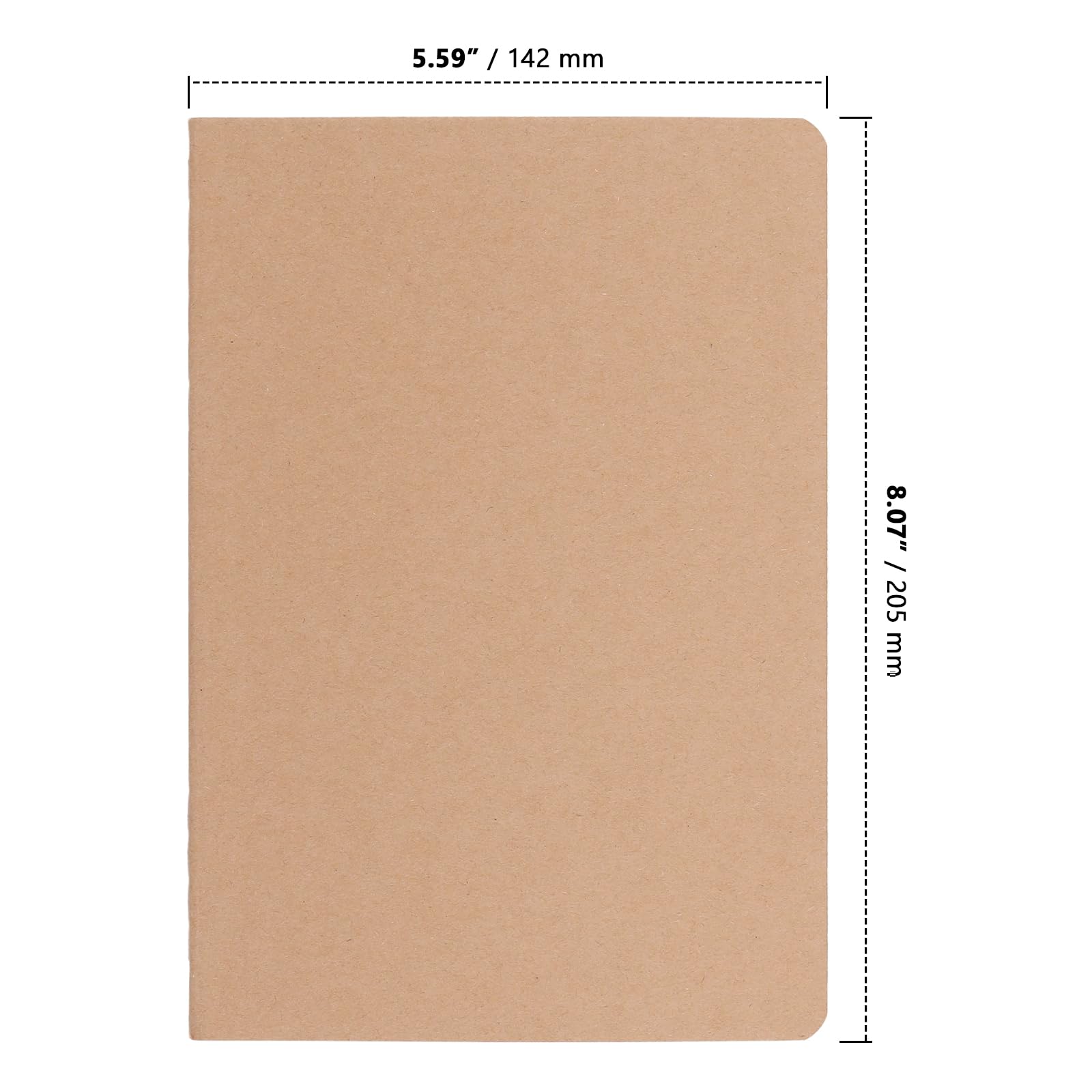 ZOENHOU 30 sztuk notesów A5, puste notatniki z papieru typu kraft, zestaw z ok?adk? z papieru typu kraft i 30 pustymi kartami, papier 80 g, szkicownik do biura, szko?y i rysunków artystycznych