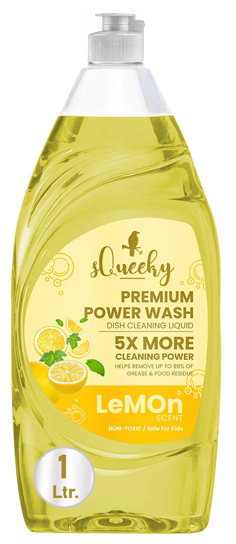 Squeeky Dishwash Liquid Lemon - 1 Ltr | Premium Power Wash DishCleaning Liquid | 5X More Cleaning Power (B0DH51BNYQ) Amazon Price History, Amazon Price Tracker