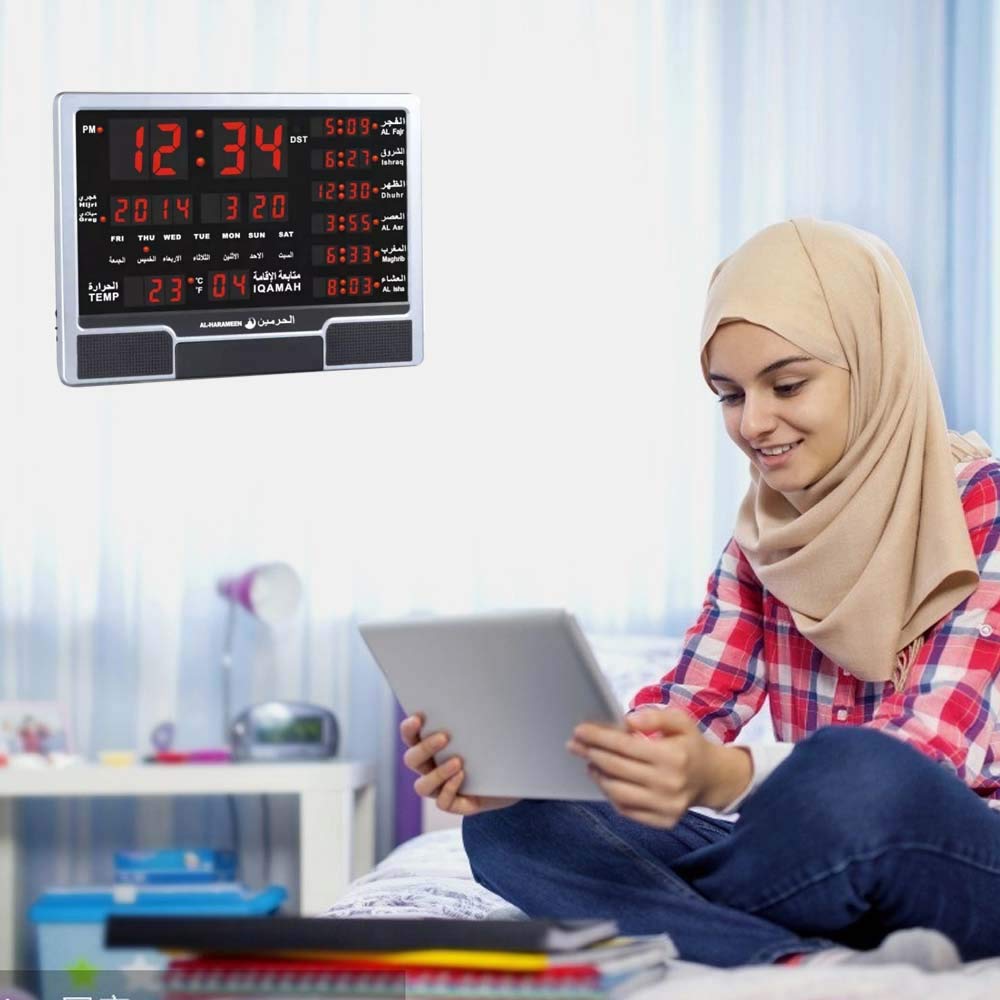 ROYAL WIND Azan Clock for USA Azan Prayer Clock, Islamic Table Adhaan