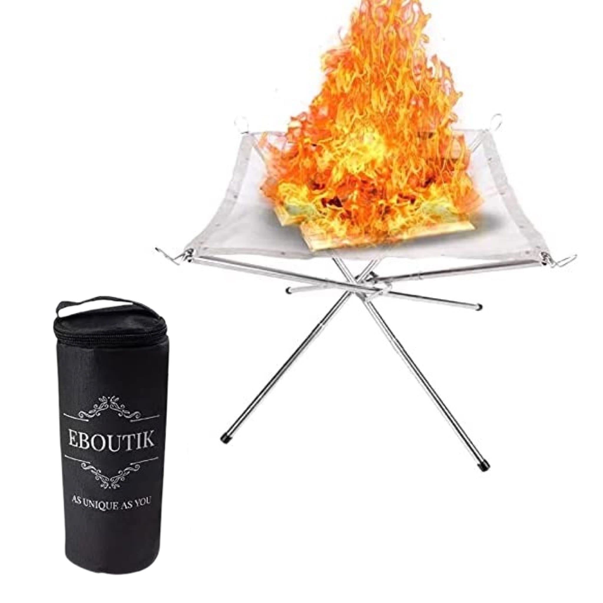 Buy eBoutik Portable Steel Mesh Camping Fire Pit for Wood Burning