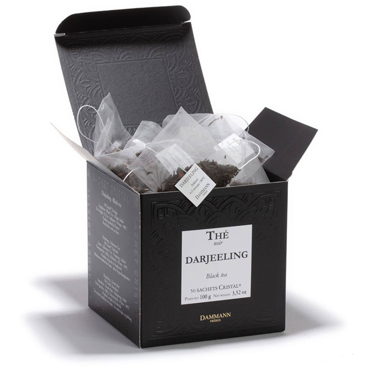 Bracia Dammann | Te Nero Darjeeling Indie | Czarna Herbata Darjeeling - 50 Filtri Tè (100 gr) | Pochodzenie Nero Indiano Darjeeling | Tè Nero Filtri w Sacchetto