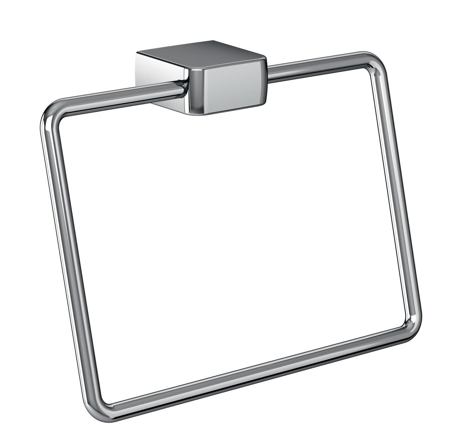 Emco Trend 025500100 Hand Towel Ring for Bathroom and Guest Bathroom Dimensions 190 x 136 mm Chrome, Normal