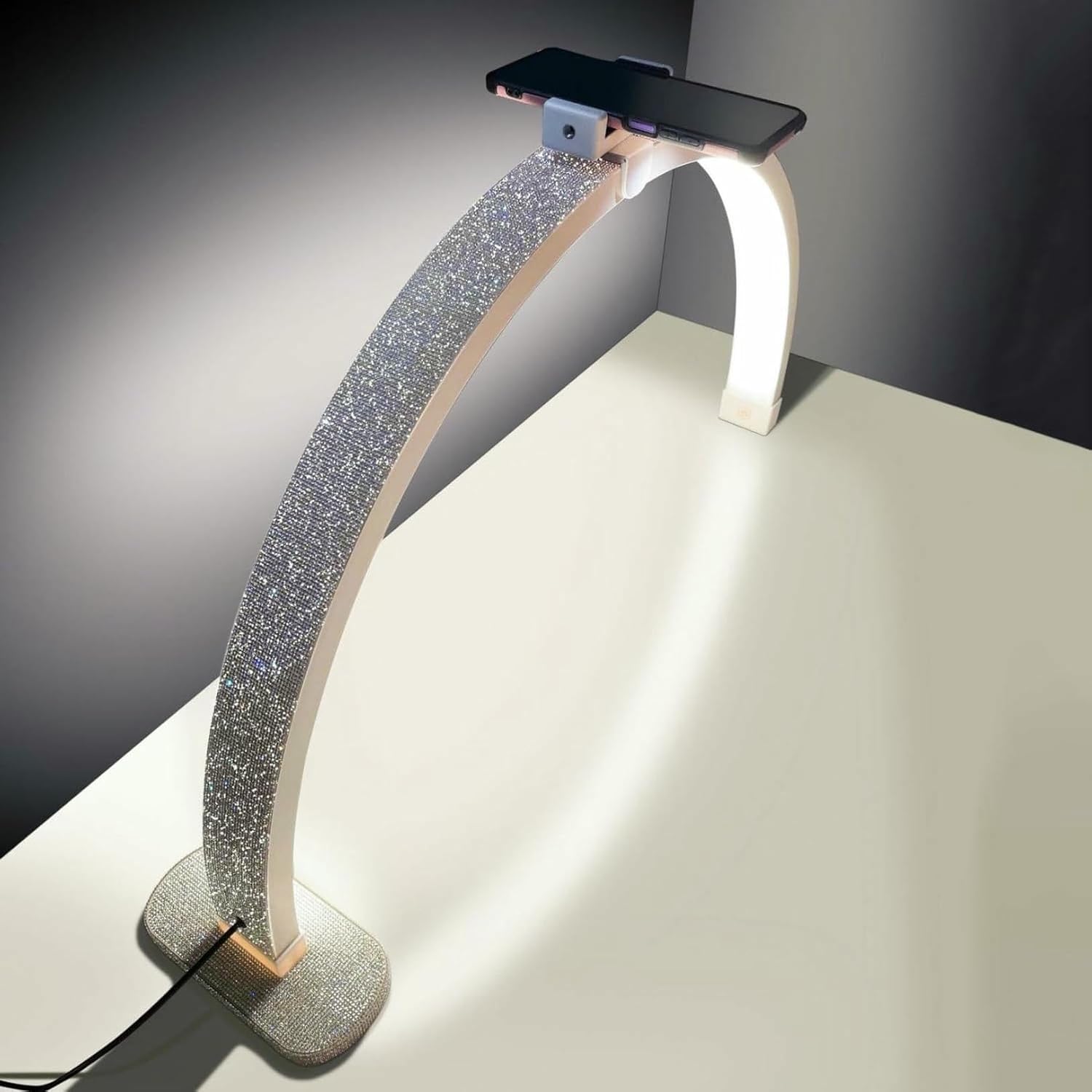 Half Moon Light with Holder, Arch Nail Light with Shinning Diamond..