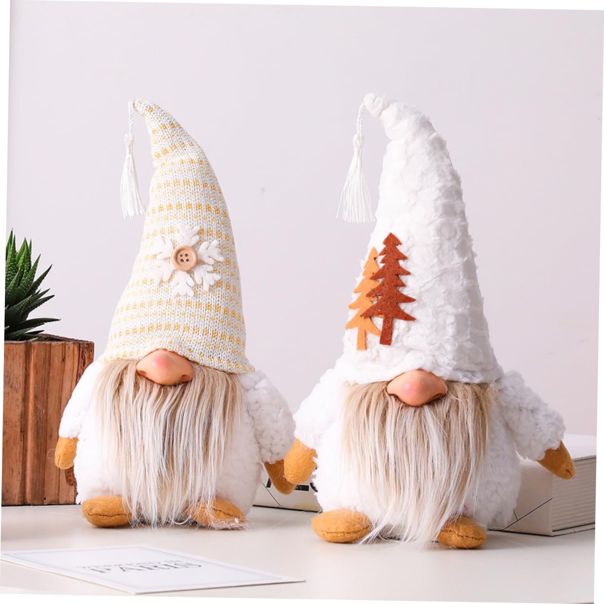 IMIKEYA 5St GNOME Schmuckstücke Stoffzwerge Dekorationen Hausdekorationen für zu Hause weihnachtsdeko weihnachtsgnom Ornament Weihnachtszwerg basteln Weihnachtszwergpuppe Gnom-Puppe Weiß