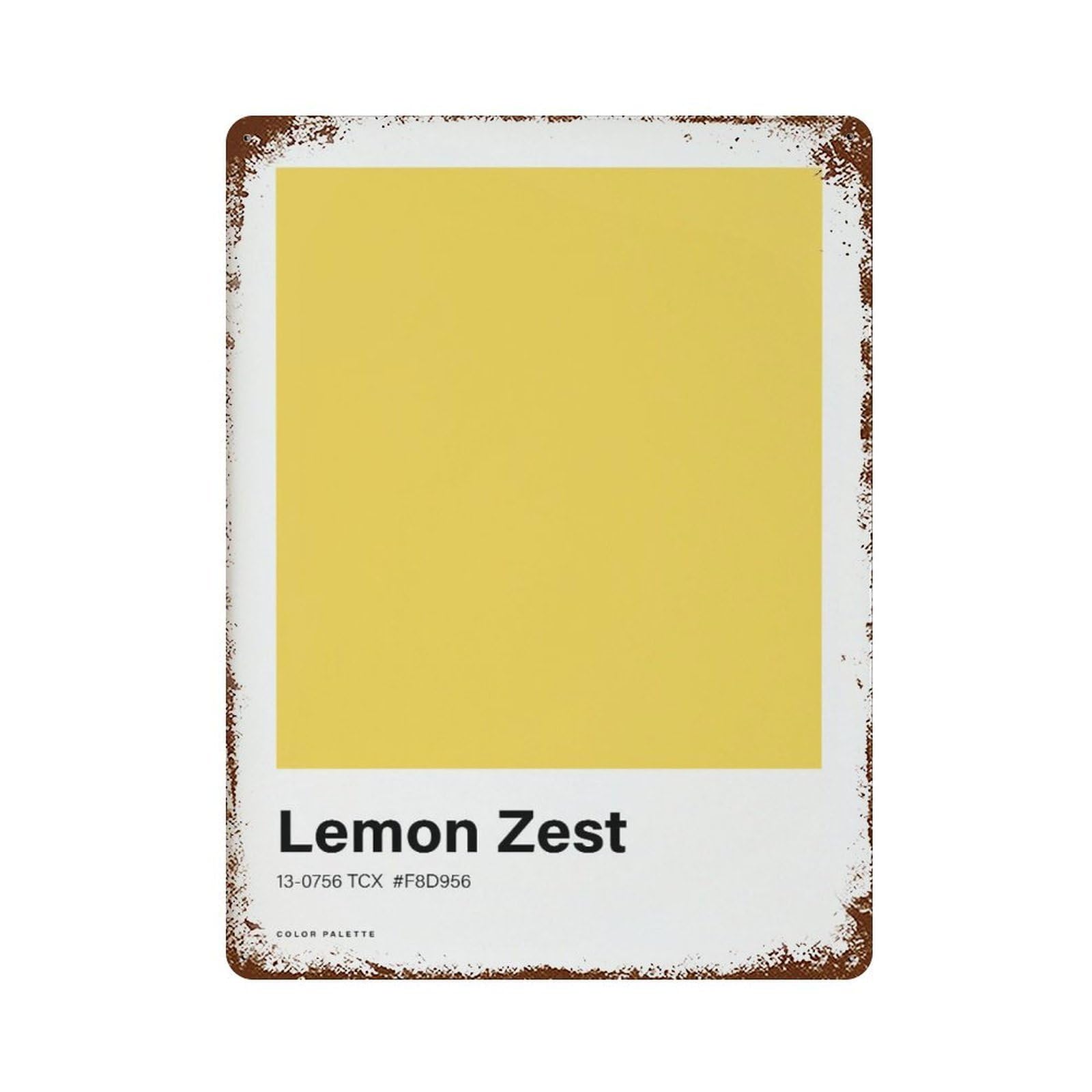 xiaoxiaoshen Lemon Zest Color Palette Minimalist Wall Decor Art Metal Tin Poster Modern Home Decor Art Home Bar Shop Decorations Vintage Sign 40x30cm