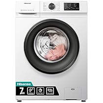 Hisense WFVC7012E – Lavatrice a Carica Frontale 7 Kg, 1200 rpm, 15 Programmi, Display LED, Programma Rrapido, Partenza Ritardata, Child Lock