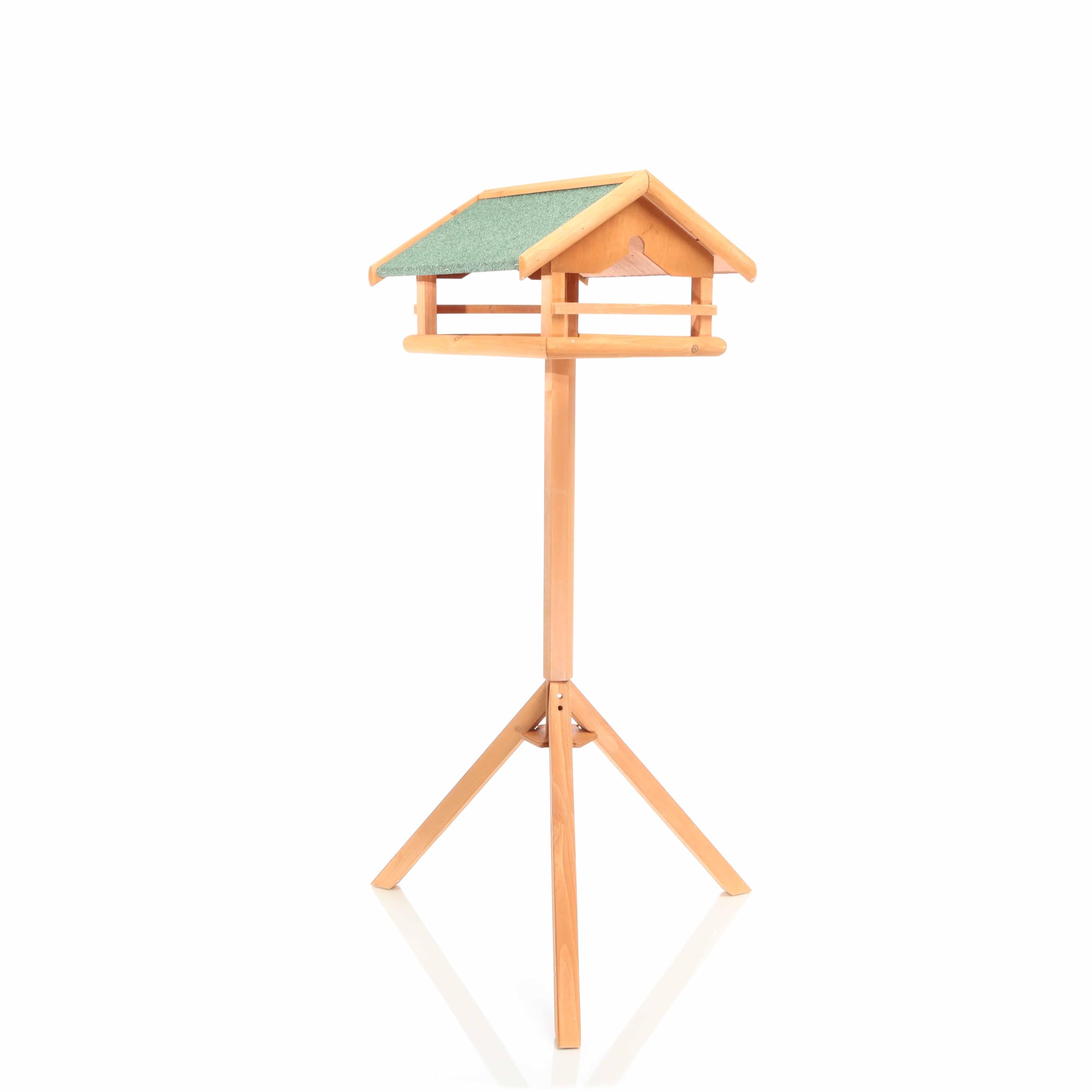 Comedero para pájaros con Soporte 119cm Hecho de Madera casa Aves alimentación alimentador