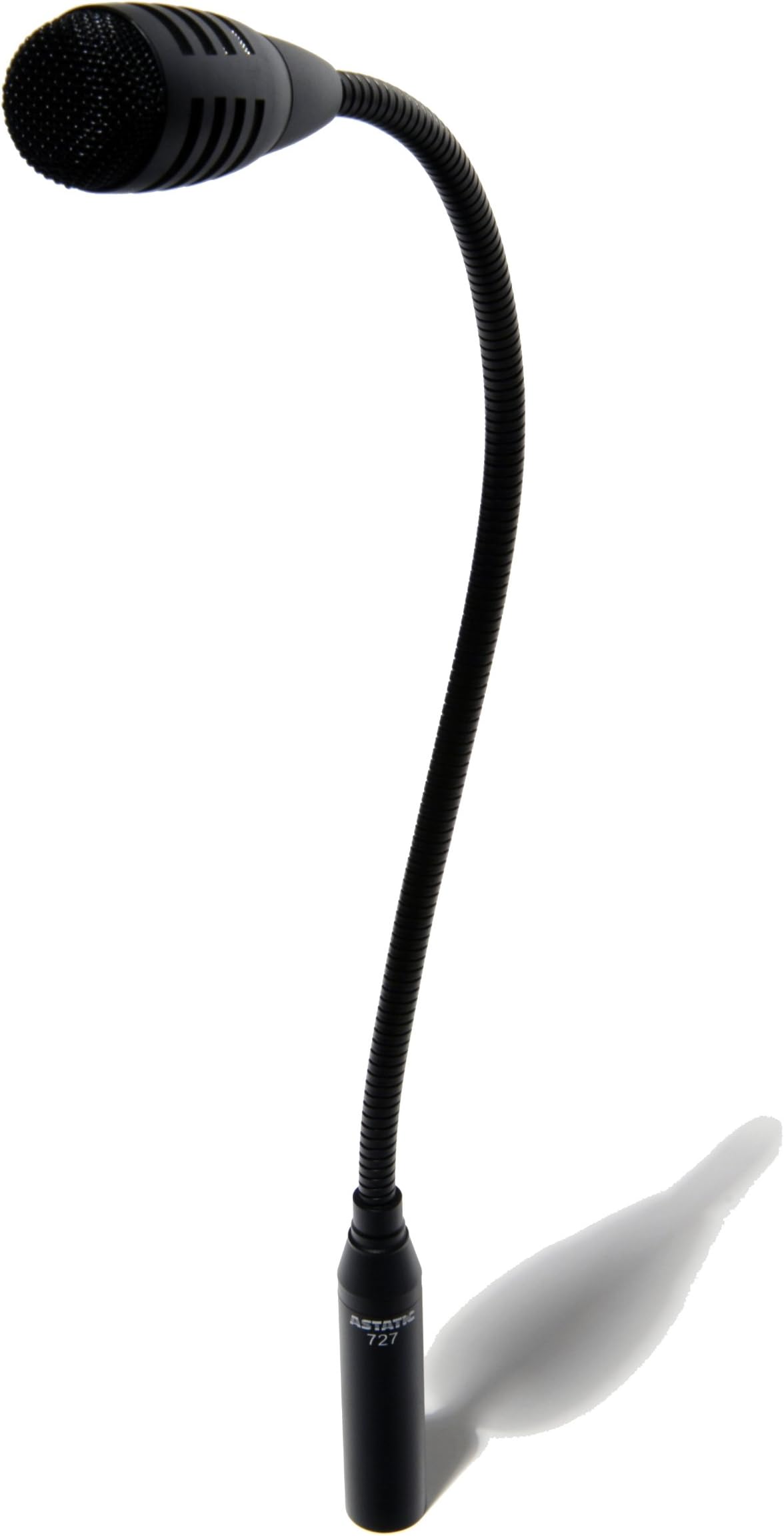 Astatic by CAD Audio 727-18 Dynamic Cardioid Gooseneck Microphone – 18″ Flexible Neck, XLR Quick-Mount, High SPL, Unidirectional