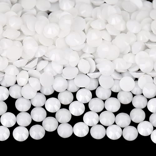 Miniatura 3 de Bolsas al por mayor de 2000 piezas de diamantes de imitación de resina de 0.197 in, diamantes de imitación de resina de parte trasera plana redondos