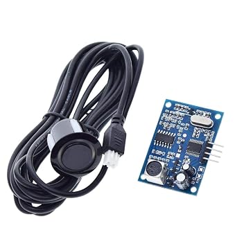 DC 5V Waterproof Ultrasonic Module, AJ-SR04M Integrated Distance Measuring Transducer Sensor, Waterproof & Dustproof DIY Electronic Kit with 2.5M Cable