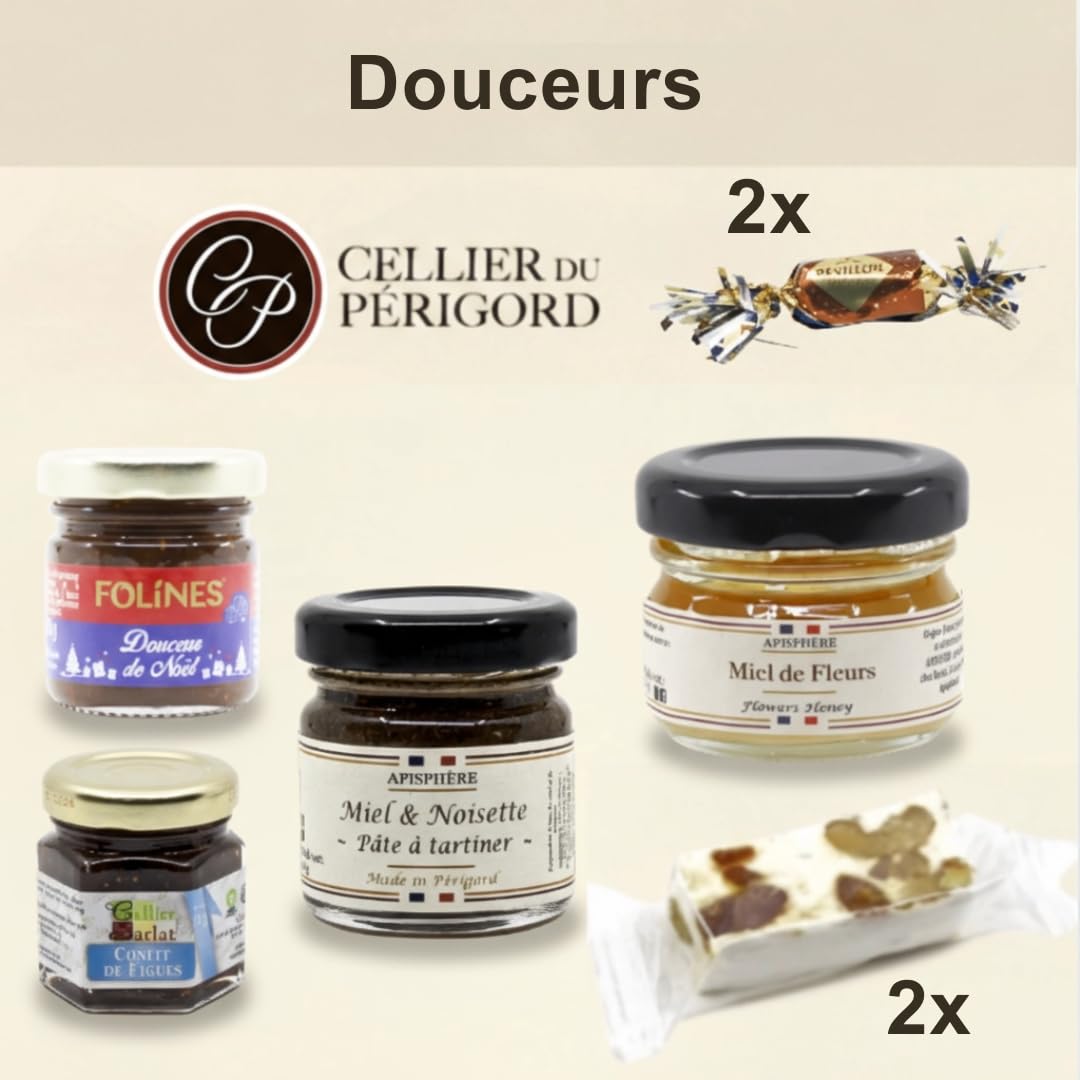 Cellier du Périgord - Calendrier Avent Panier Gourmand 2025, 24 surprises artisanales, foie gras IGP 100g, 36x36cm