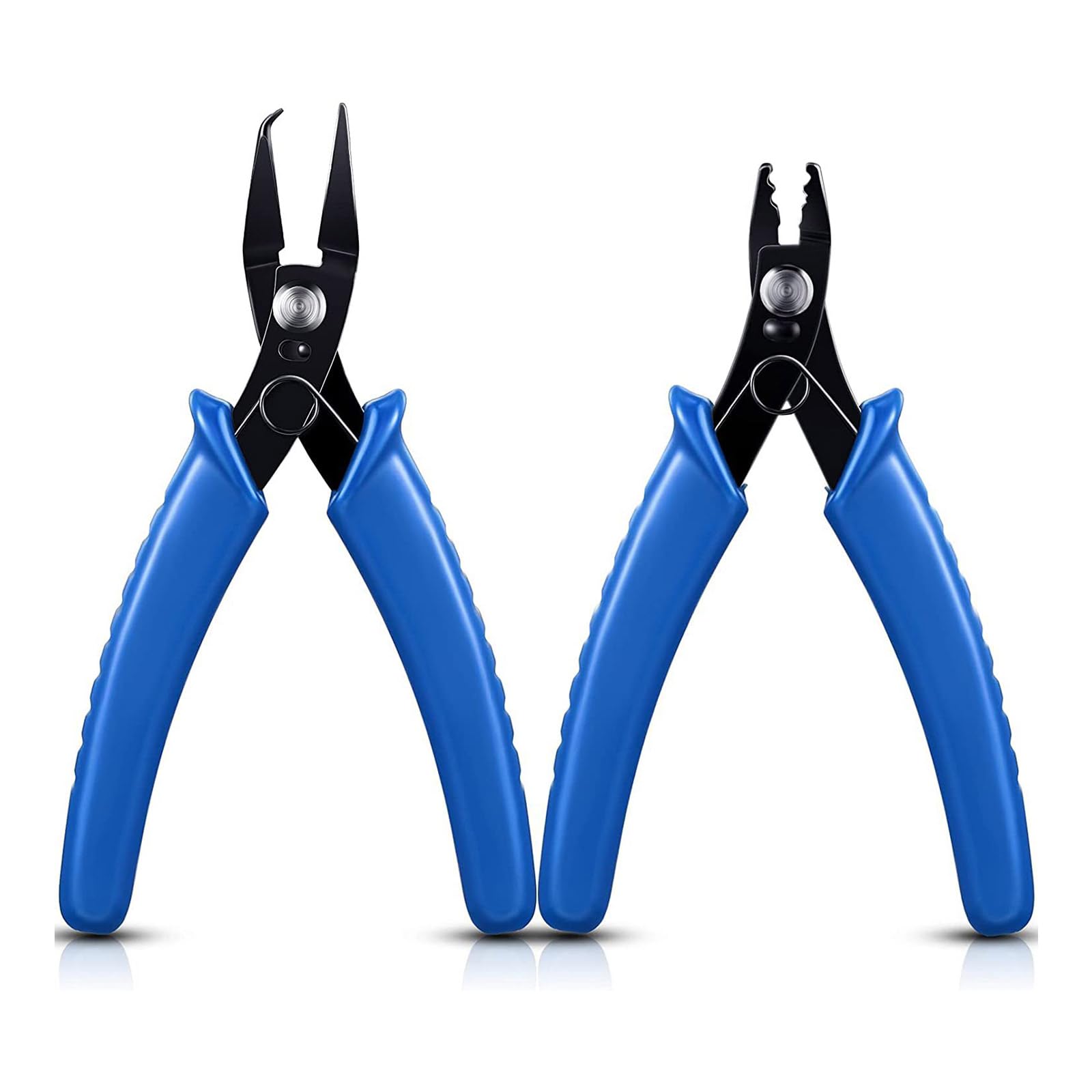 2 Pcs Carbon Steel Beading Pliers Jewelry Making Tools Bead Crimping Pliers for Necklaces and Bracelets Making Crimper Beading Tools Jewelry