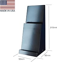 Vista 2 de Pantallas de torre de estadio con losa de tarjeta graduada (paquete de 2), compatibles con PSA, Beckett, SGC y CGC (negro, 2 niveles)