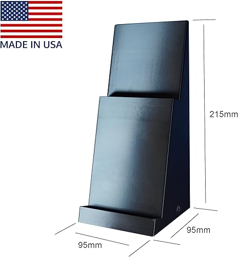 Miniatura 2 de Pantallas de torre de estadio con losa de tarjeta graduada (paquete de 2), compatibles con PSA, Beckett, SGC y CGC (negro, 2 niveles)