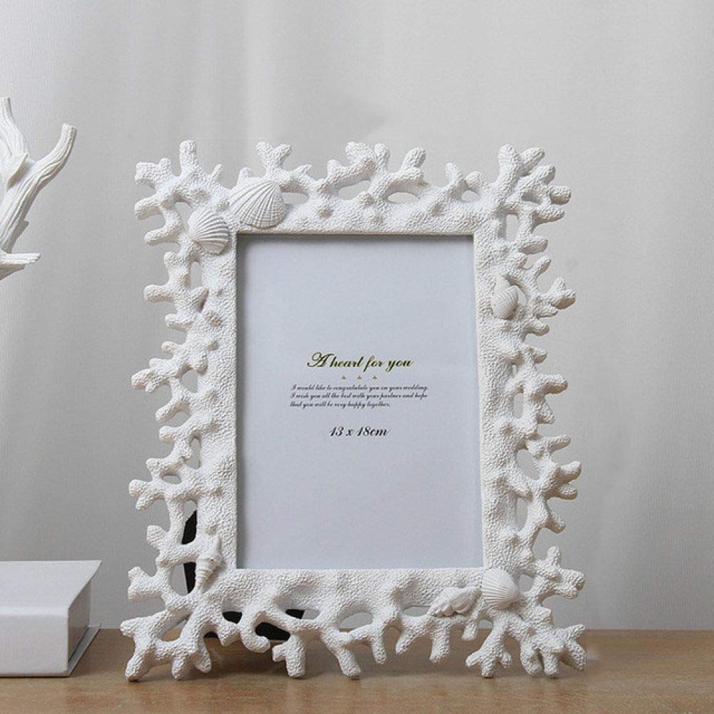 Cadre photo conque et vie marine, idée cadeau créative pour les amoureux de l'océan