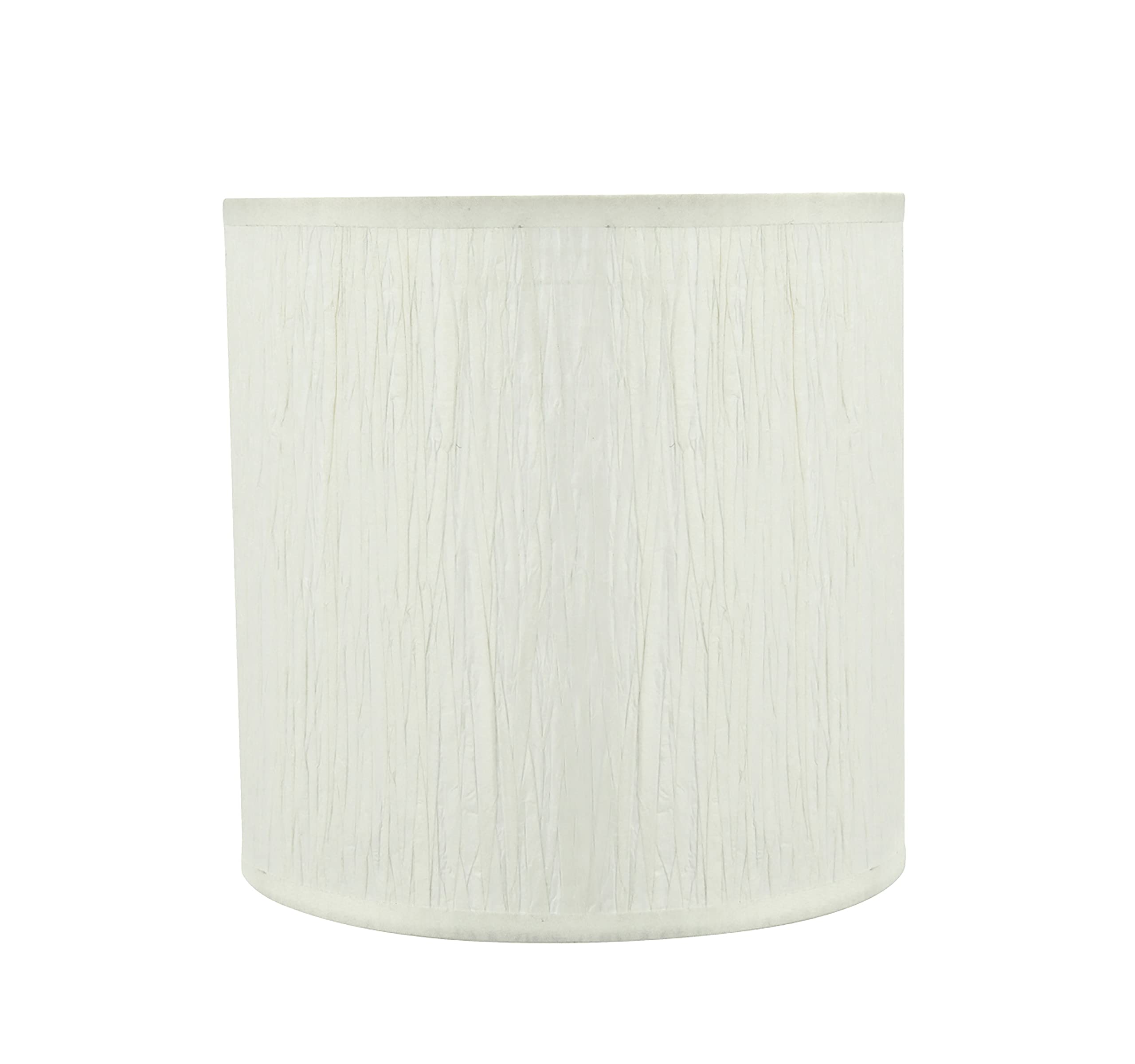 Aspen Creative 31222 Transitional Drum (Cylinder) Shaped Spider Construction Lamp Shade in Off White, 8" wide (8" x 8" x 8")