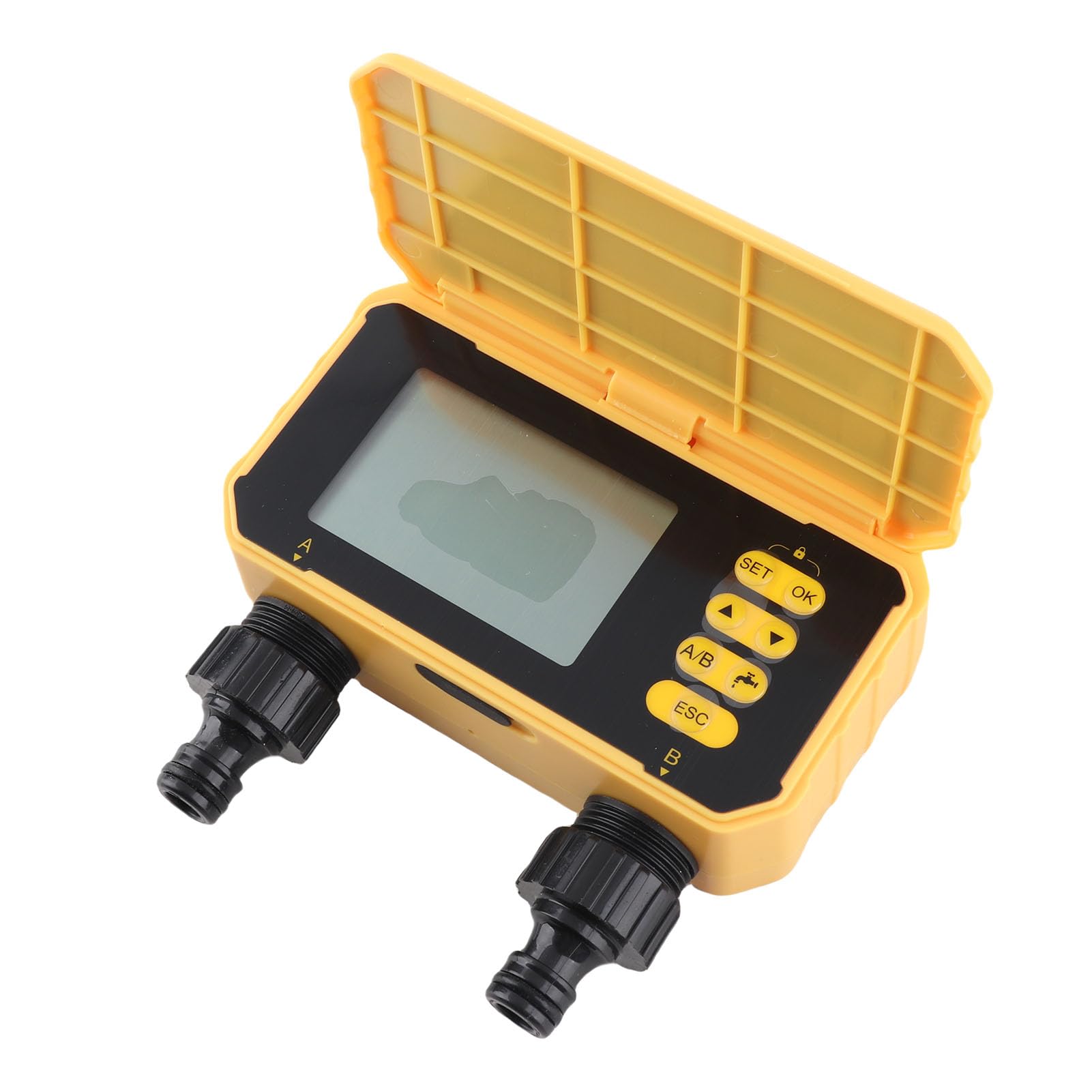 Domary Temporizador de Aspersor Solar, de Riego Automático Eficiente para Jardín, Cuidado Plantas, ABS, Adecuado para Patio, Balcón, Pared Verde del Hogar, Temporizador Agua