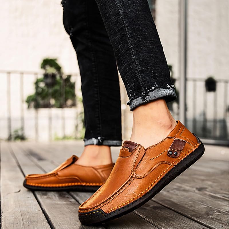 Enjerr Ideacloth Men's Orthopedic Dress Shoes - Slip On Waterproof Walking Shoes with All Day Comfort & Balance3