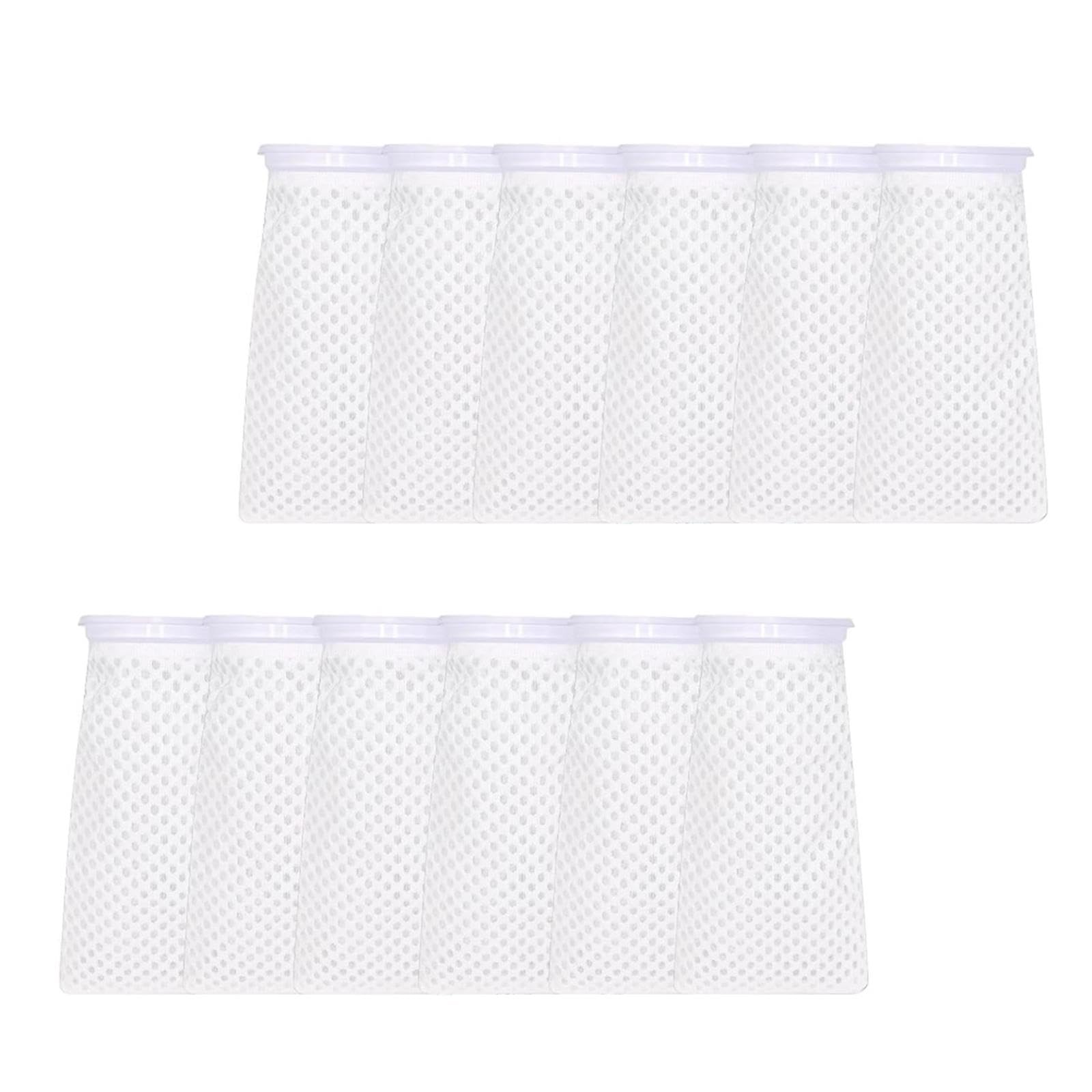 12 calcetines de filtro de acuario de malla de 150 micras reutilizables para tanque de peces, bolsa de filtro de 4 pulgadas, accesorio de mejora de la calidad del agua