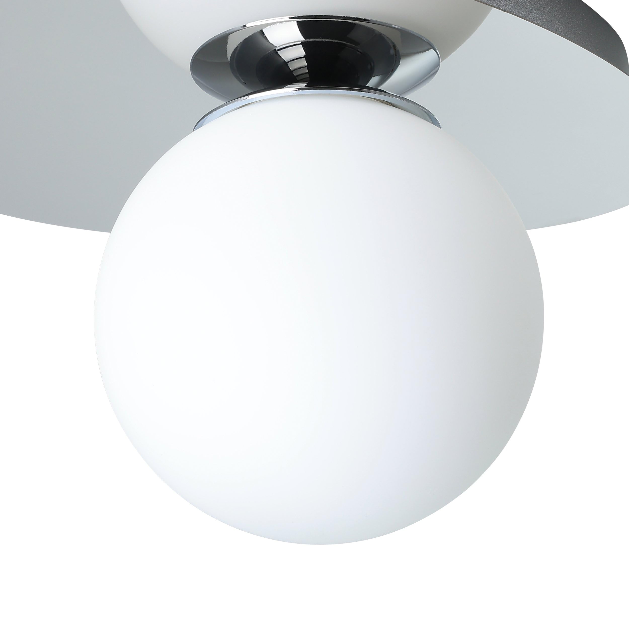 Eglo LED lampada da parete Castrivido, illuminazione bagno, luce parete in metallo cromato con sfera di vetro bianca, incl. lampadina G9 luce calda, IP44