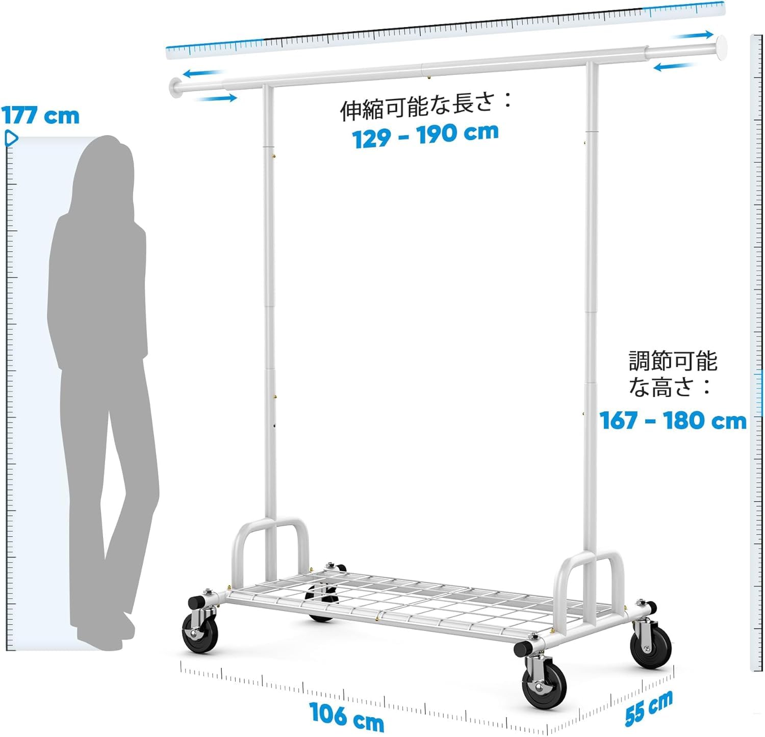Amazon.co.jp: GreenChief ハンガーラック 3ウェイ 超耐荷重210KG 大
