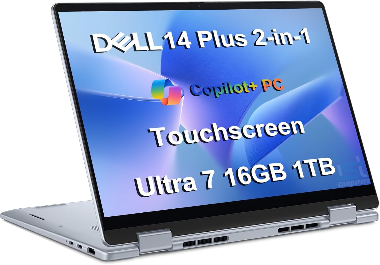 Dell 14 Plus (Next Gen Inspiron 14 Plus) 2-in-1 AI Laptop (14" FHD+ Touchscreen, Intel Core Ultra 7 256V (> i7-1355U), 16GB DDR5, 1TB SSD) Copilot+ PC, 24-Hr Battery, Wi-Fi 7, Fingerprint, Win 11 Home