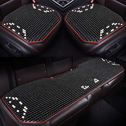 カーシートアクセサリー 1夏の車のクッション木製腰椎クッション背もたれランバーサポートシートマットセットで素晴らしい3 ギフ 包装 Color Black カーシートアクセサリー 1夏の車のクッション木製腰椎クッション背もたれランバーサポートシートマットセットで素晴らしい3 ギフ 包装 Color Black