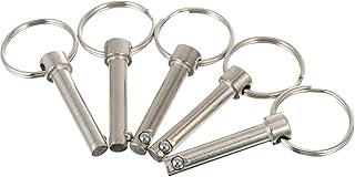 TEHAUX 5pcs Ring Pin Carbon Steel Coupler Pin Boat Bimini Marine Hardware Stainless Steel Boats Accessories Boat Quick Release Quick Release Pin for Shipbuilding Ball Head