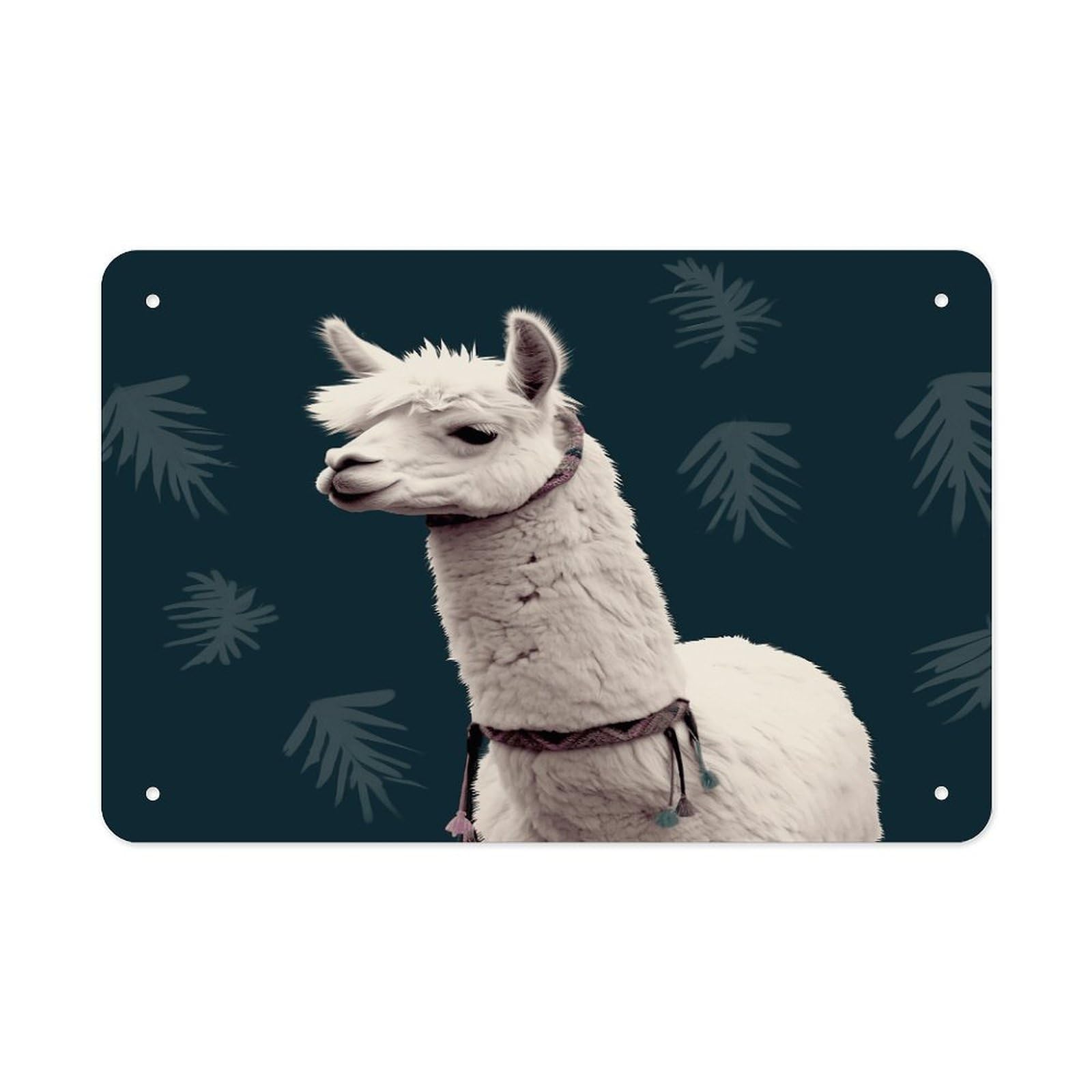 Fodpand Style Alpaca Llama Wall Art Metal Signs Tin Sign