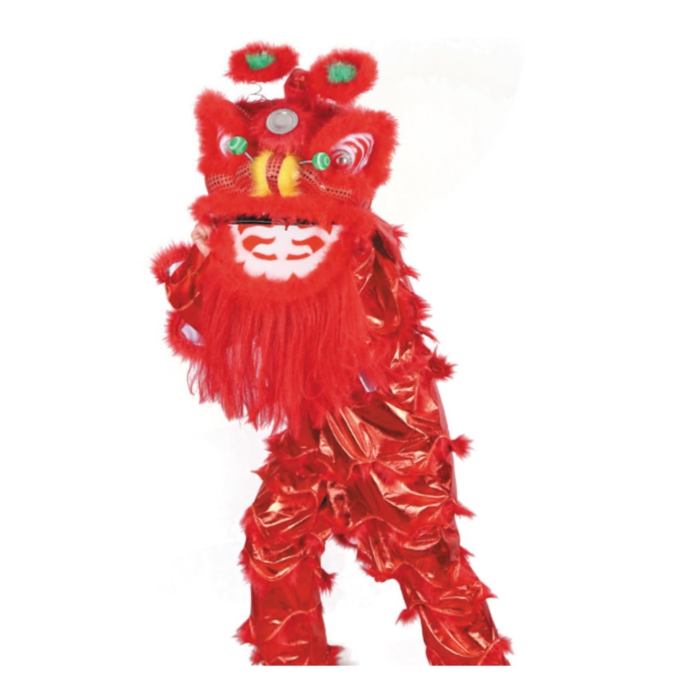 BJfhRH Outdoor Sports Traditional Lion Dance Head Chinese New Year Performance Props Dragon For Outdoor Sports Festival Celebration(Rosso)