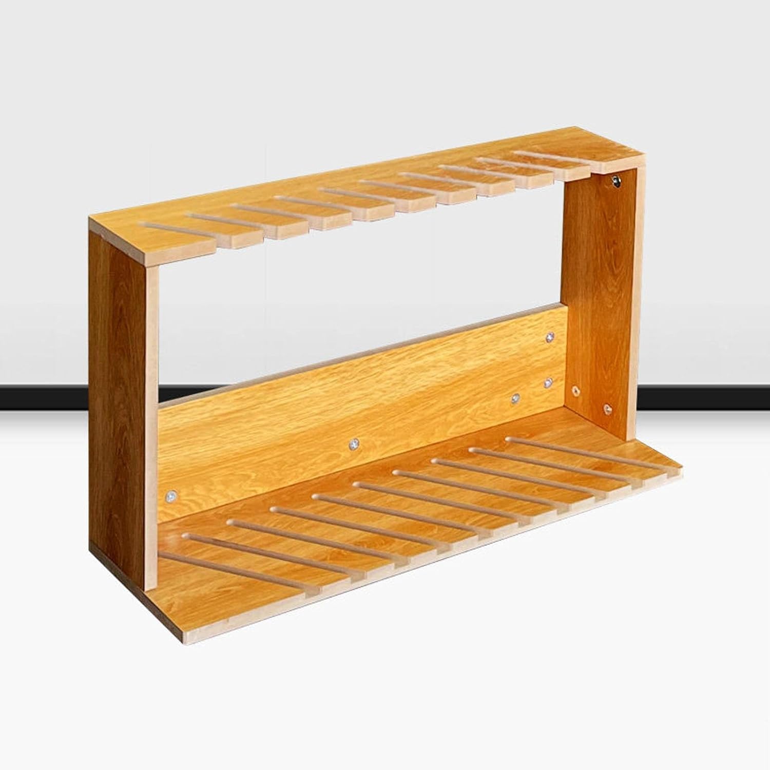 XAZLBIW 10/20 Card Slots Tile Display Rack - Floor Standing Wood Marble Sample Holder for Ceramic & Samples Stylish Building Material Stand (B 2.0cm)