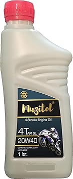 Muzitol 20W40 Sl Engine Oil for Motorbikes (1 LTR_Multicolor)