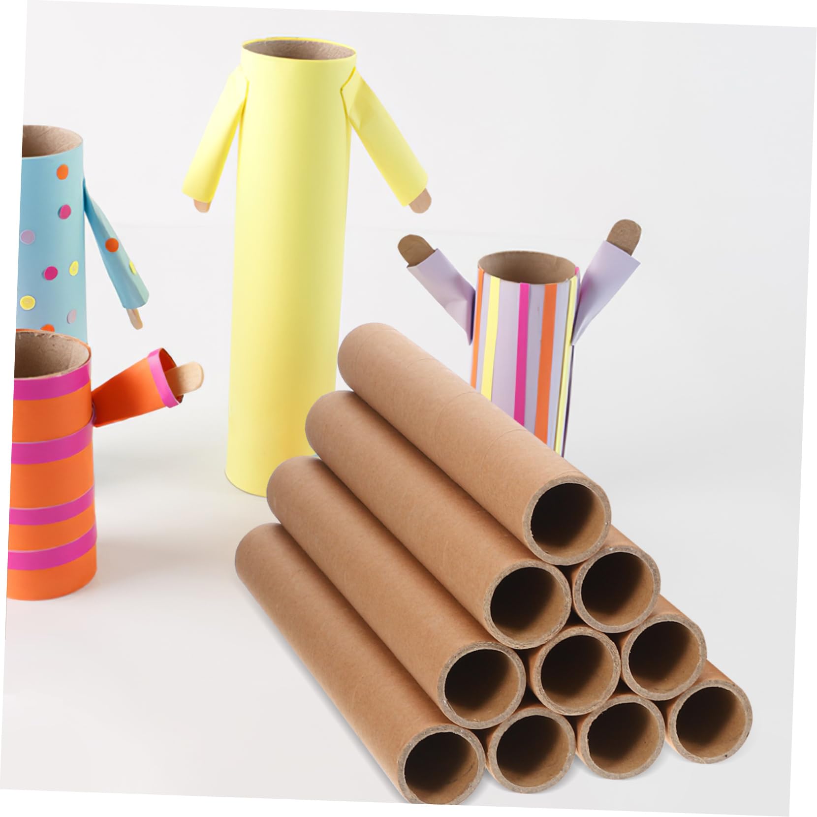 Lot De 20 Tubes D'expédition : Tubes Ronds En Papier Kraft Pour Travaux Manuels, Fournitures De Classe Et Projets Artistiques De Bricolage – Cylindres En Papier Pour Le