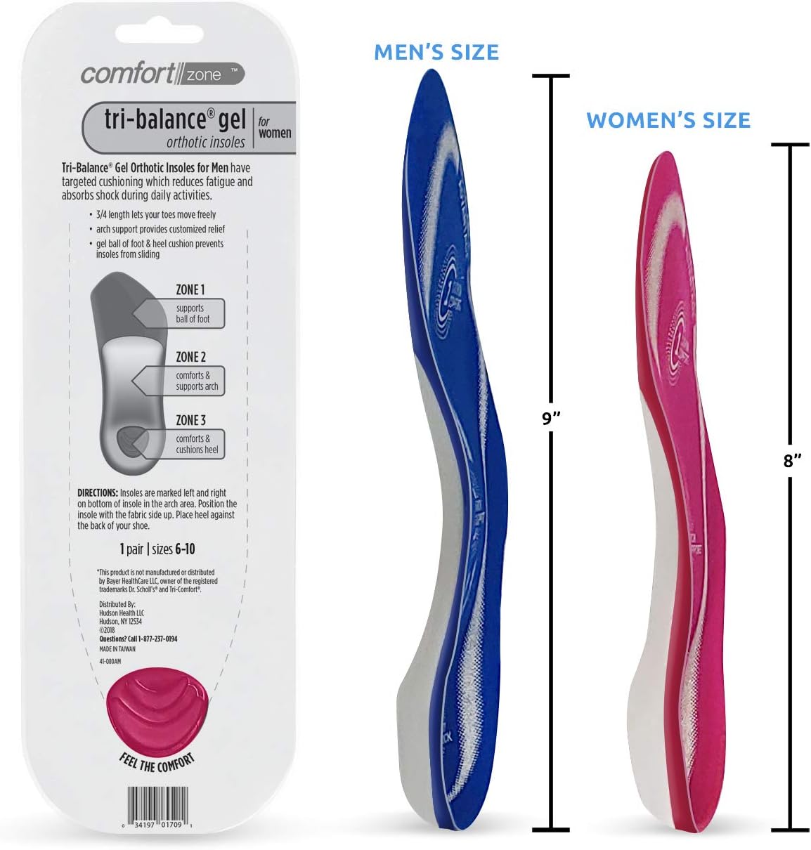 Tri-Balance Gel Orthotic Insoles Women's Shoe Trinidad and