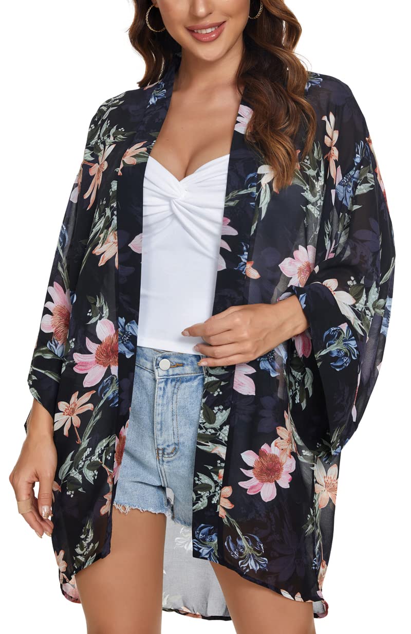 Tribear kimono transparente para mujer.