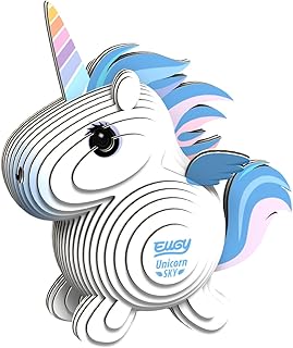 Comprar EUGY 069 Unicornio Celeste. Eco-Friendly 3D Paper Puzzle Fantasy