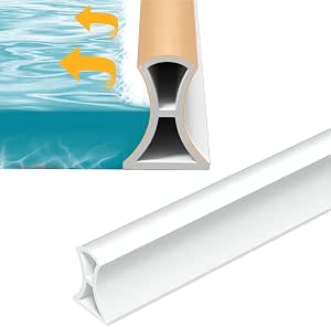 Barrière De Douche En Silicone Blanc 3m – Pare-éclaboussures Pliable Et Adhésif