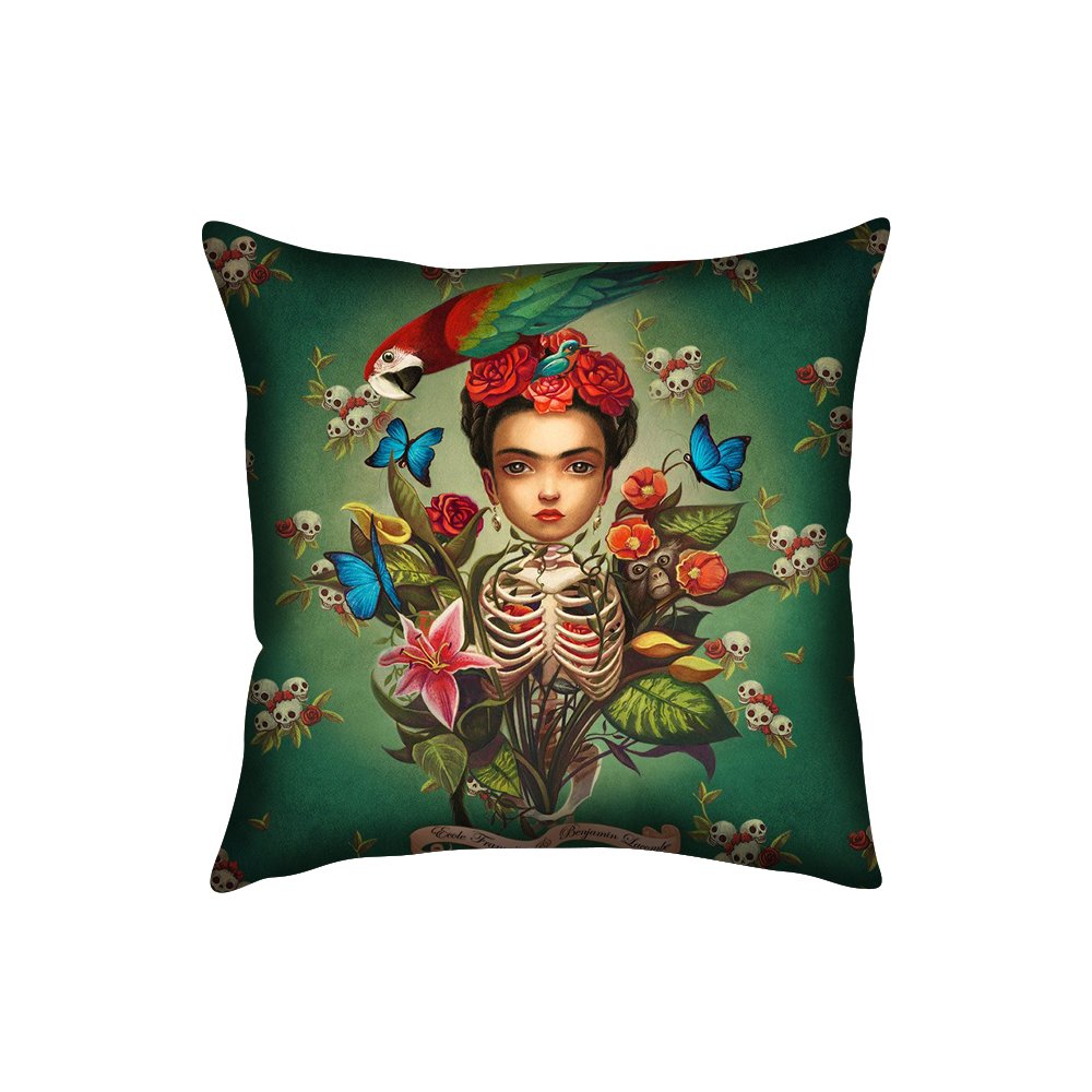 Frida Kahlo Custom Zippered Throw Pillow Cases 18x18 (Twin Sides)
