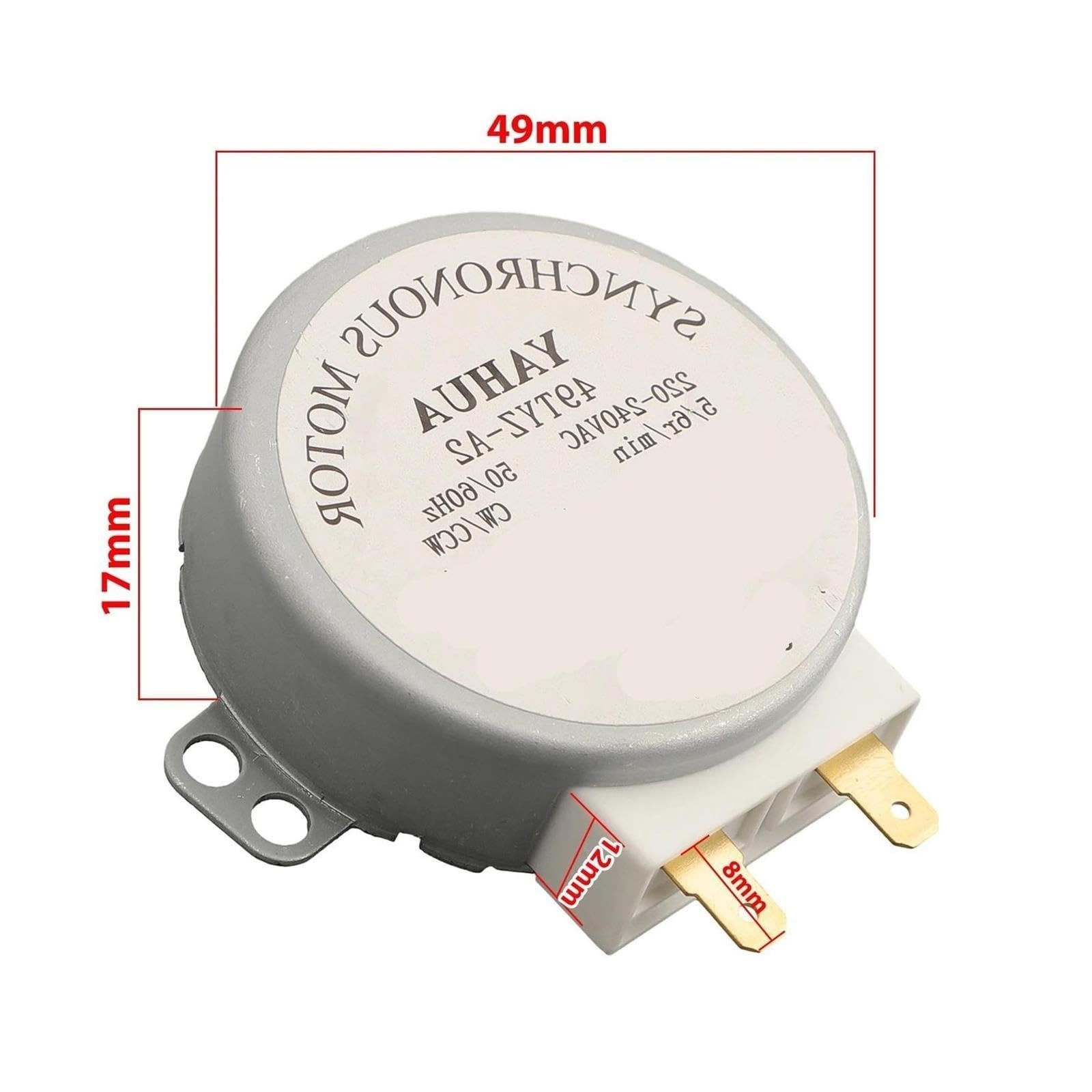 Moteur synchrone 49TVZ-A2 de plateau tournant de micro-ondes à ca 220-240V 4W 50/60Hz