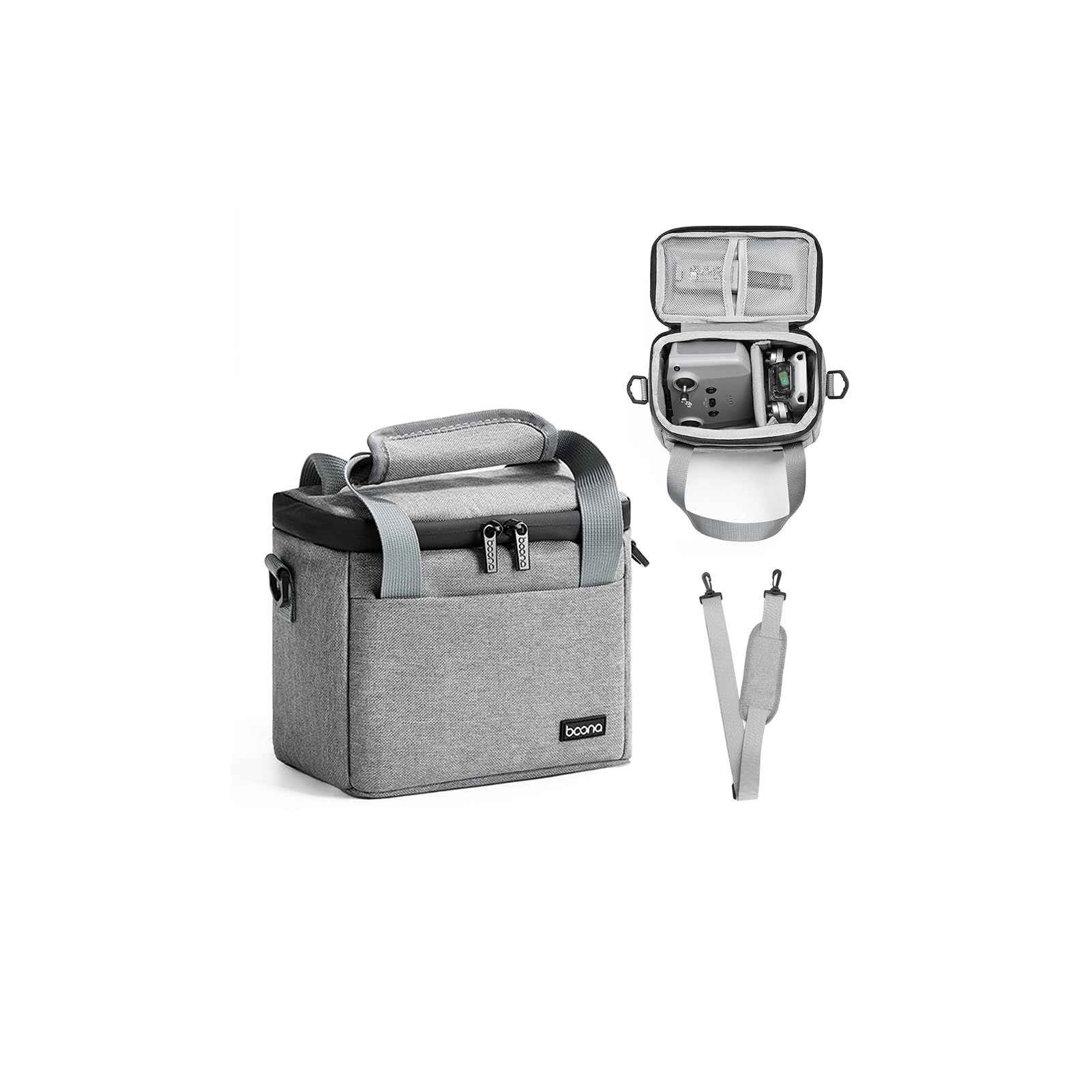 Custodia per Drone DJI Mini 4K/4/2 SE, Borsa a Tracolla per Accessori e Telecomandi - Zaino Portatile Oxford Impermeabile con Maniglia e Cinghia (Grigio)