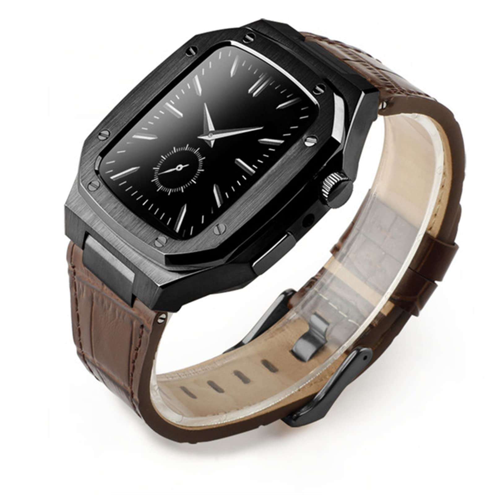 Bracelet Apple Watch vert bleu en cuir CZKE pour le bureau et quotidien