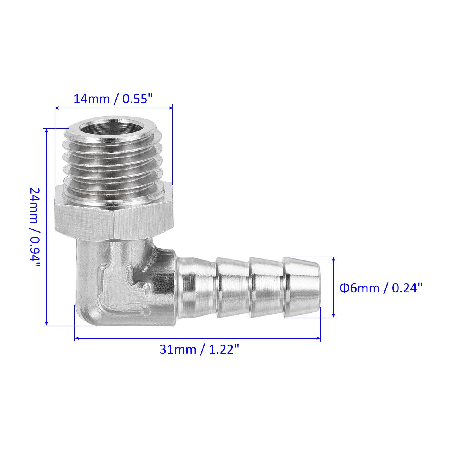 Gomito 90° In Plastica 32 Mm (1 1/4") Spinato Per Tubi Da Giardino, Stagni E Acquari - Made In UK
