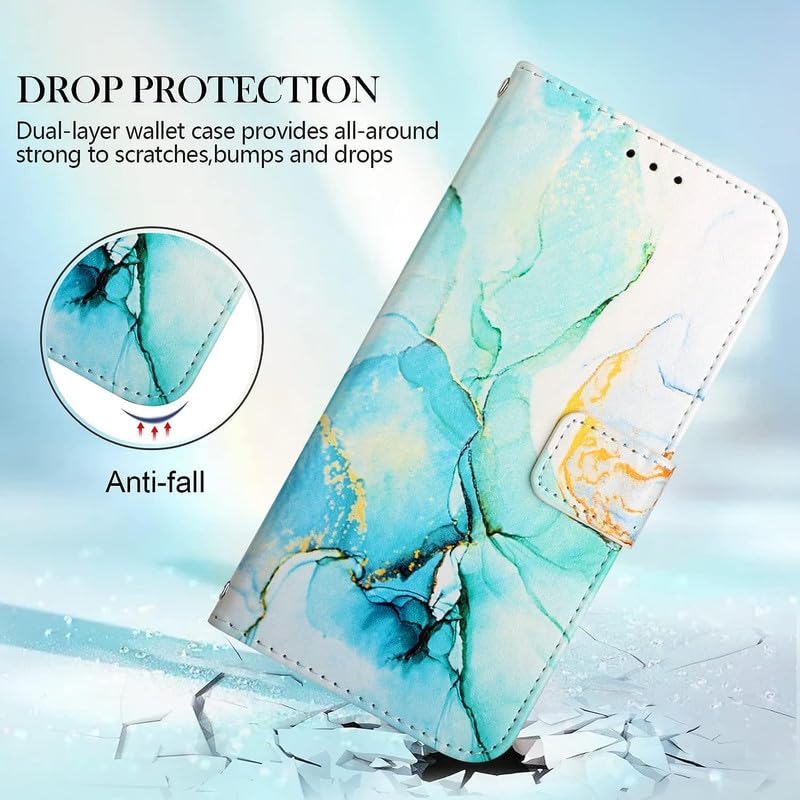 Image of TELETEL Marvel Magnetic Closure Flip Shock Proof Back Cover with Cards & Cash Pockets | Wallet Case - Green for Vivo V50 5G