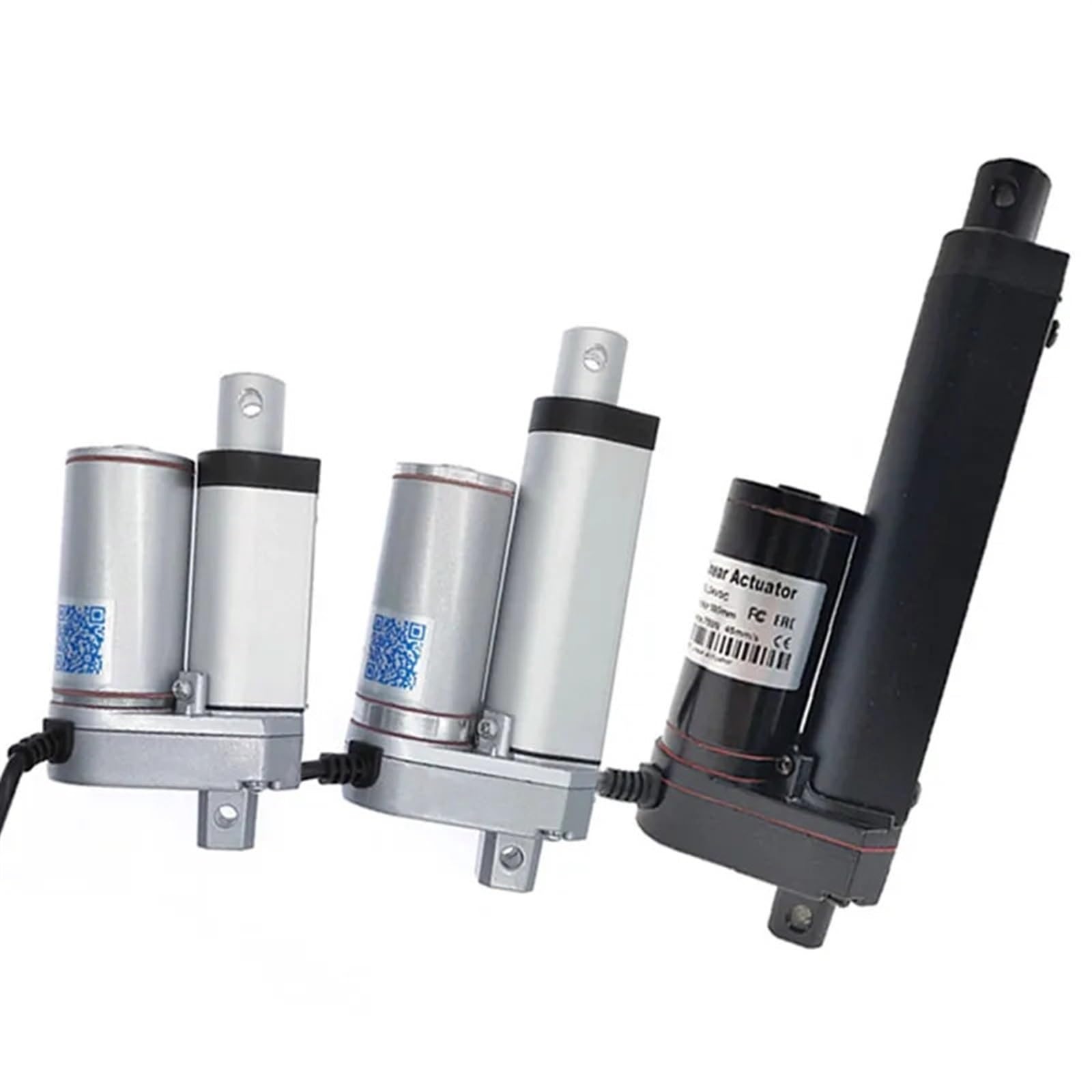 Attuatore lineare Motore Elettrico 12V dc 50mm 30mm 100mm Corsa 24V Apri Finestra 100N300N500N700N1000N1200N1500N(Black 50mm,12V 700N 15mm s)
